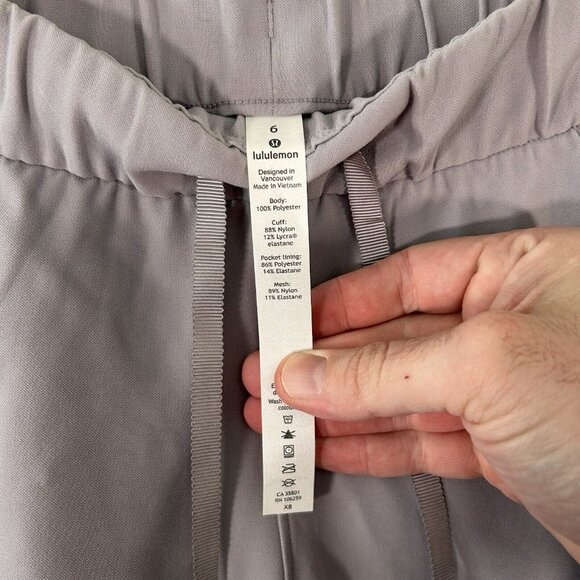 Lululemon Joggers Women's 6 Grey Pull On Drawstring High Rise Pockets 28" Inseam - Picture 6 of 9